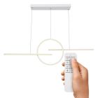 Design hanglamp Wieger, wit, metaal, warm tot koud wit verstelbare LED