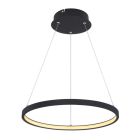 Zwarte hanglamp Jeana, metaal, modern, geïntegreerd LED