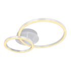 Witte plafonnière Palica, metaal, modern, geïntegreerd LED