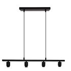 Aluminium hanglamp zonder kap zwart, Rika