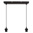 Aluminium hanglamp zonder kap zwart, Rika