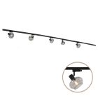 3M zwart 1-fase railverlichting systeem + 5 Skip railspots