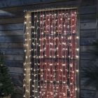 Kerst gordijnverlichting, 2,25 x 3 meter, warm wit, IP44, incl. 12 functie controller