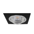 Zwarte vierkante inbouwspot Heido