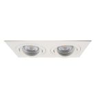 Witte dubbele inbouwspot Heido