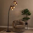 Roestkleurige vloerlamp modern, Rankos, met schakelaar