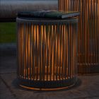 Taupe oplaadbare vloerlamp modern, Pingi, 3W, 3000K LED, IP44, 3-staps dimbaar