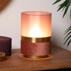 Roze retro tafellamp, Tusse, stof
