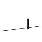 Zwarte wandlamp Segin, aluminium