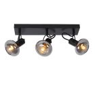 Zwarte moderne plafondspot, Madee, glas