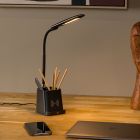 Zwarte bureaulamp modern, Penny, 4,7W, 3000K LED, met schakelaar