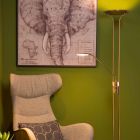 Bronzen staande leeslamp modern, Champion, 20W, 3000K LED, met schakelaar