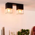 Zwarte plafonniere Rixt, metaal