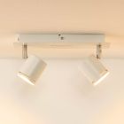 Witte Rilou plafondlamp modern - Twee spotjes