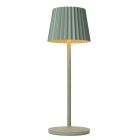 Groene buiten tafellamp landelijk, Justine, 2W, 2700K LED, IP54, met touchdimmer