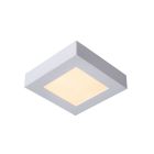 Witte plafonniere Brice, aluminium, 15w geintegreerd warm wit LED