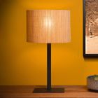 Bruine tafellamp Magius, rotan