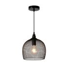 Retro hanglamp Mesh, Zwart