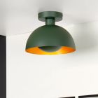Groene moderne plafonniere, Siemon, metaal