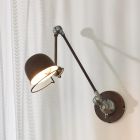 Industriele wandlamp Honore, Roestbruin
