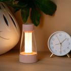 Roze oplaadbare buiten tafellamp modern, Lorali, 1,2W, 2700K LED, IP44, met touchdimmer