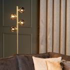 Retro vloerlamp Tycho, goud