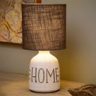 Landelijke tafellamp Cosby, Wit