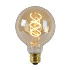 Dimbare E27 LED filament G95 bollamp, Extra warm wit, 5 Watt