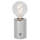 Chromen oplaadbare tafellamp modern, Vivo, met touchdimmer