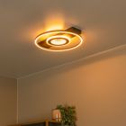 Zwarte plafonnière modern, Marcia, 32W, 2700K LED, 3-staps dimbaar