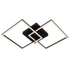 Zwarte plafonnière modern, Arianne, 23W, white switch LED