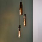 Grijze hanglamp Orlando, glas