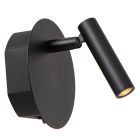 Zwarte bedlamp modern, Jolijn, 2W, 3000K LED, met schakelaar