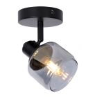 Zwarte klassieke wandspot, Bjorn, glas