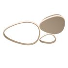 Taupe plafonnière modern, Samling, 30W, white switch LED