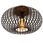 Zwarte plafonniere Manuela, Rond