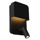 Zwarte wandlamp modern, Boxer, 5W, 3000K LED, met schakelaar