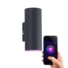 Moderne smart wandlamp zwart, Elena, 9W, RGBW