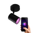 Moderne smart plafondlamp zwart, Ciara, IP44, 4,5W, RGBW