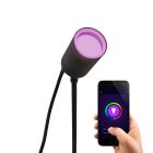 Moderne smart buitenlamp zwart, Pedro, IP44, 4,5W, RGBW