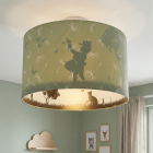 Olijfgroene kinderkamer plafondlamp Vlinders