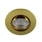 Gouden inbouwspot Lenx, kantelbaar, rond