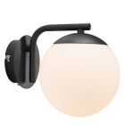 Zwarte wandlamp design, Grant, met schakelaar