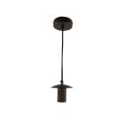 Metalen hanglamp zonder kap zwart, Minne