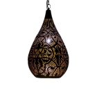 Zwarte oosterse hanglamp filigrain, Zina