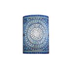 Blauwe oosterse wandlamp mozaïek, Mahdia