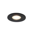 Zwarte mini inbouwspot aluminium, Philomena, 1,5W, 3000K LED, IP44