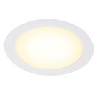 Witte downlight aluminium, Umbriel, 9W, 3000K LED, IP44