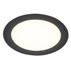 Zwarte downlight aluminium, Umbriel, 12W, 4000K LED, IP44