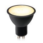 Dimbare GU10 LED lamp Antonie, zwart, 7W, 2700K